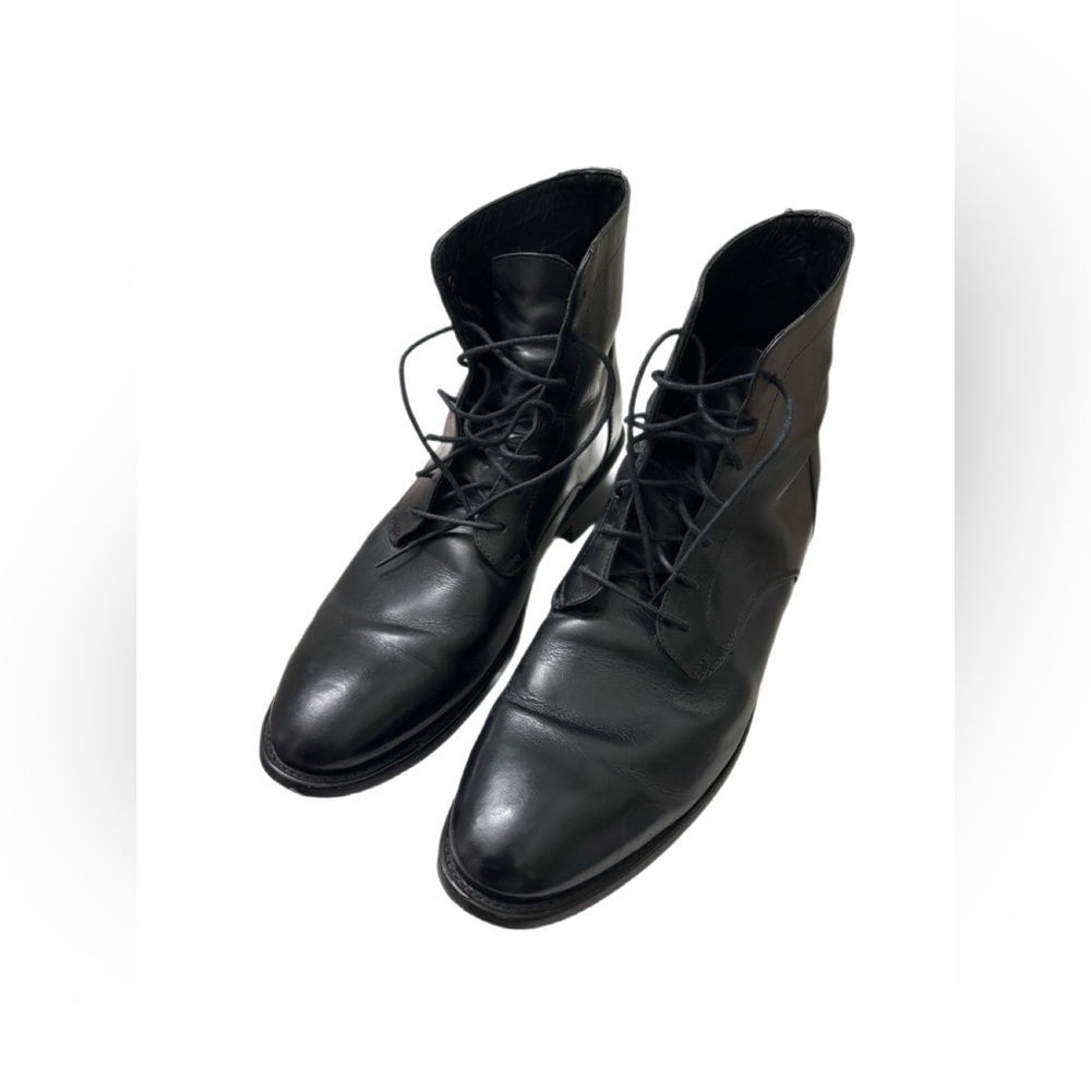 Nisolo Men’s Black Leather Lace-Up Boots Size 10